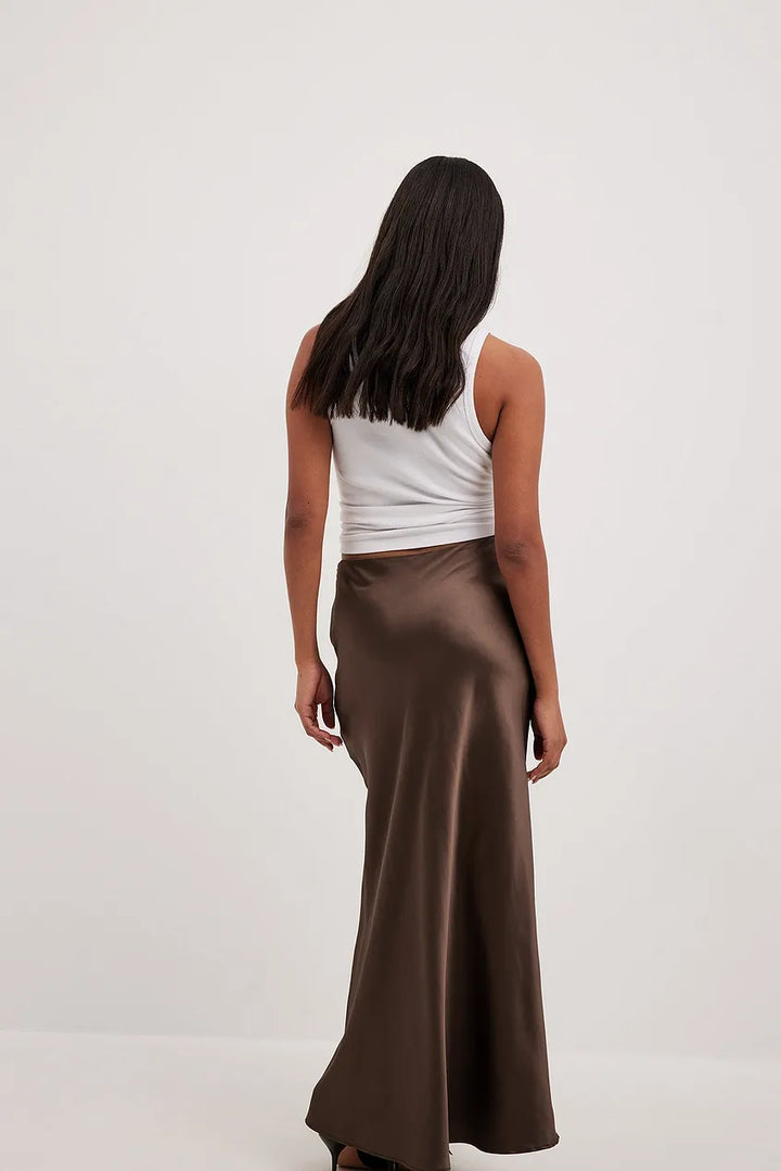 Chique satijnen maxi rok dames
