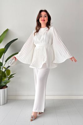 Elegante Damesblouse met bijpassende Wijde Broek