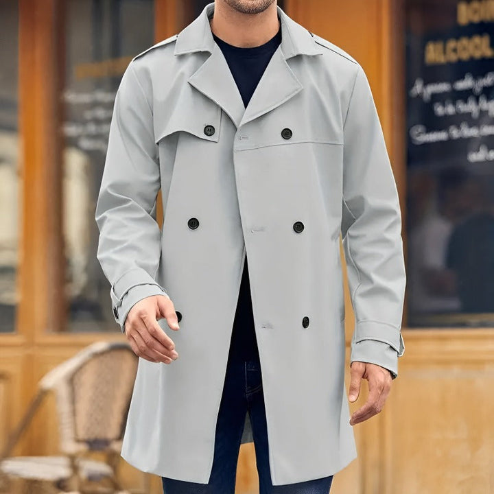 Klassieke lange heren Trench Coat voor informele of formele gelegenheden