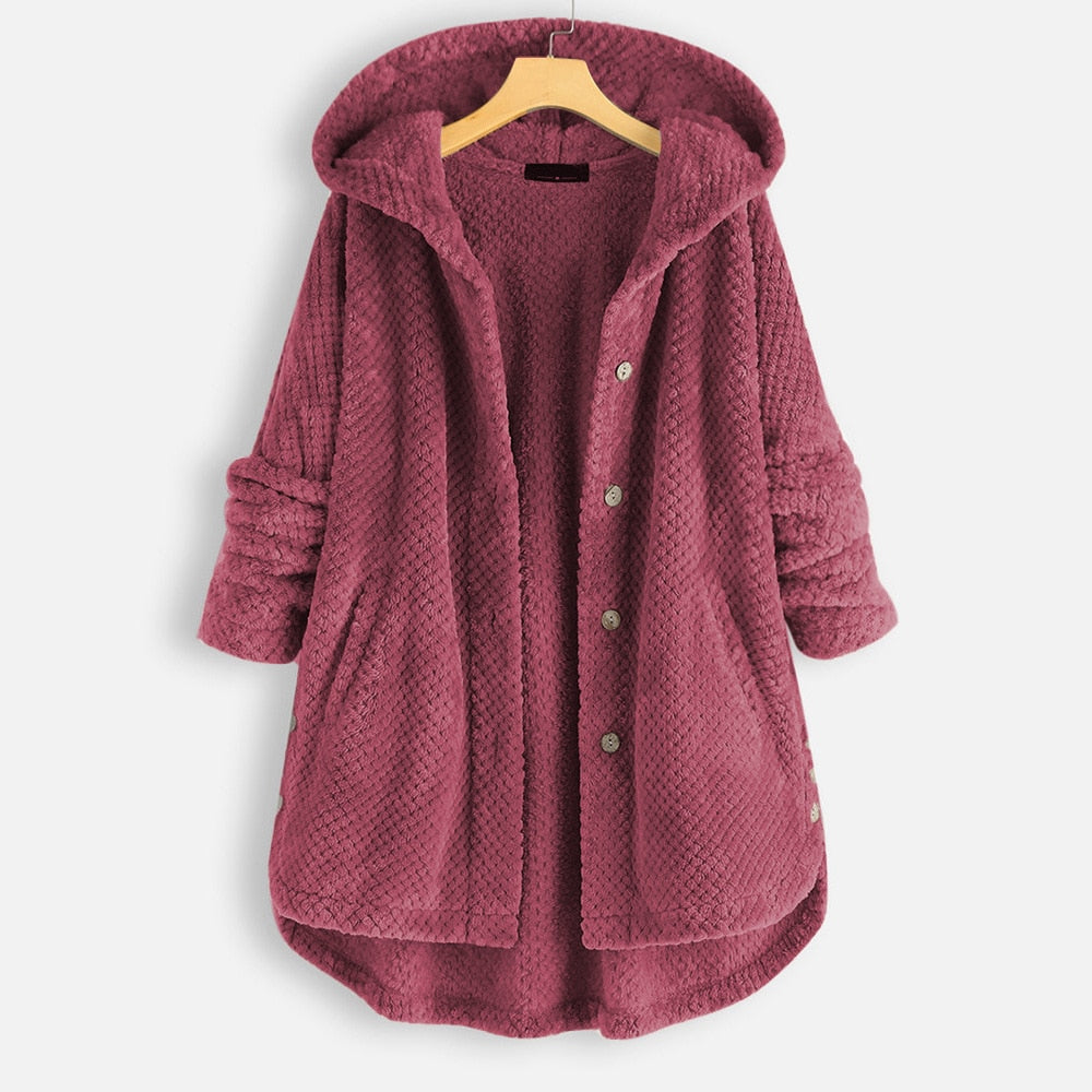 Klassieke Oversized Fleece Hoodie Jas voor Dames