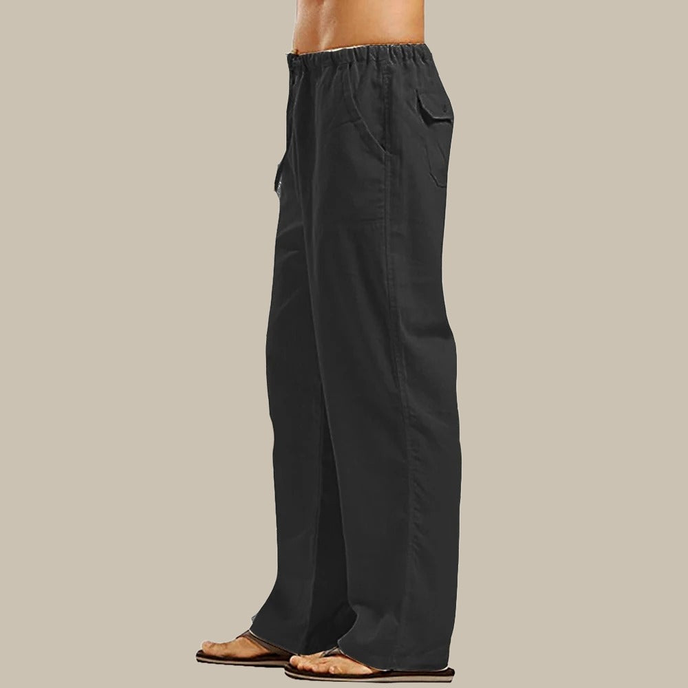 Zomerse losvallende lange broek voor mannen