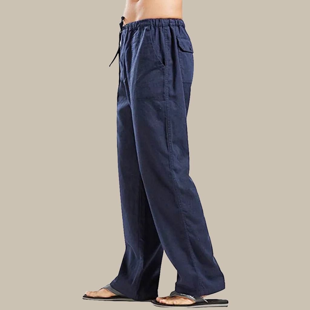 Zomerse losvallende lange broek voor mannen