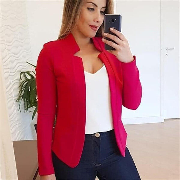 Elegante Dames Blazer met Open Voorzijde